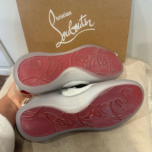 Christian Louboutin White and Red Sneakers - Picture 9 of 9